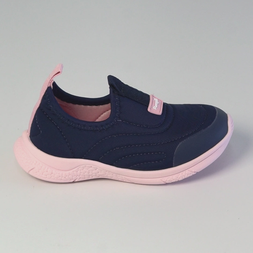 Tênis Calce Fácil Infantil Pampili Mini Soft Azul Marinho