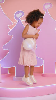 Tênis de Led Infantil Feminino Liz Luz Concha Nude