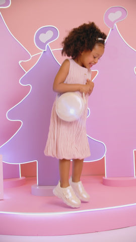 Tênis de Led Infantil Feminino Liz Luz Concha Nude