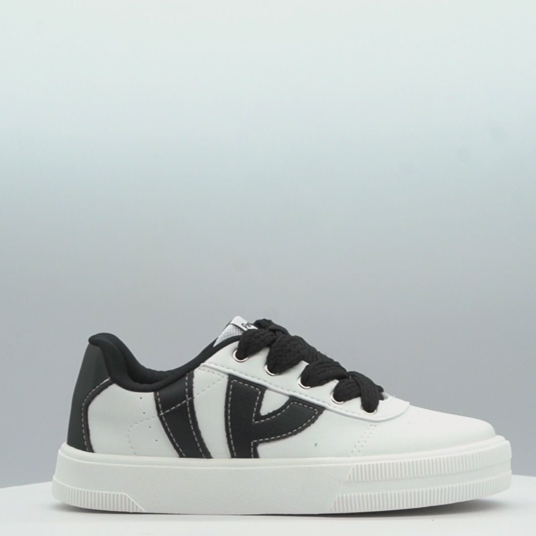 Tênis Infantil Feminino XT25 Casual Branco Preto
