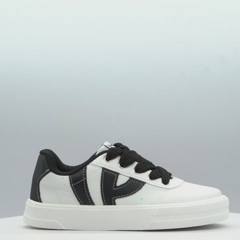 Tênis Infantil Feminino XT25 Casual Branco Preto