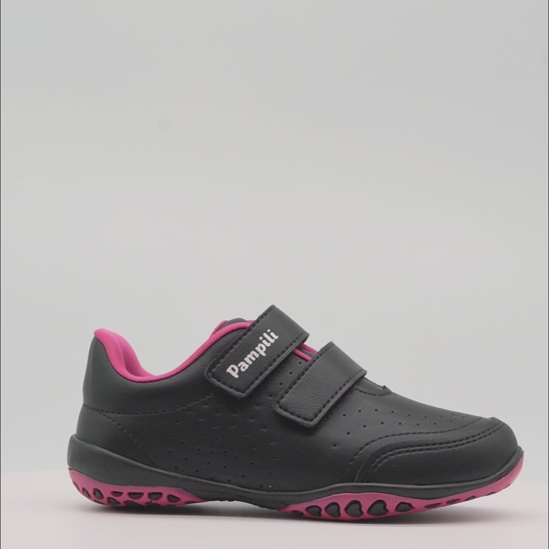 Tênis Infantil Feminino Honey Escolar Preto Pink