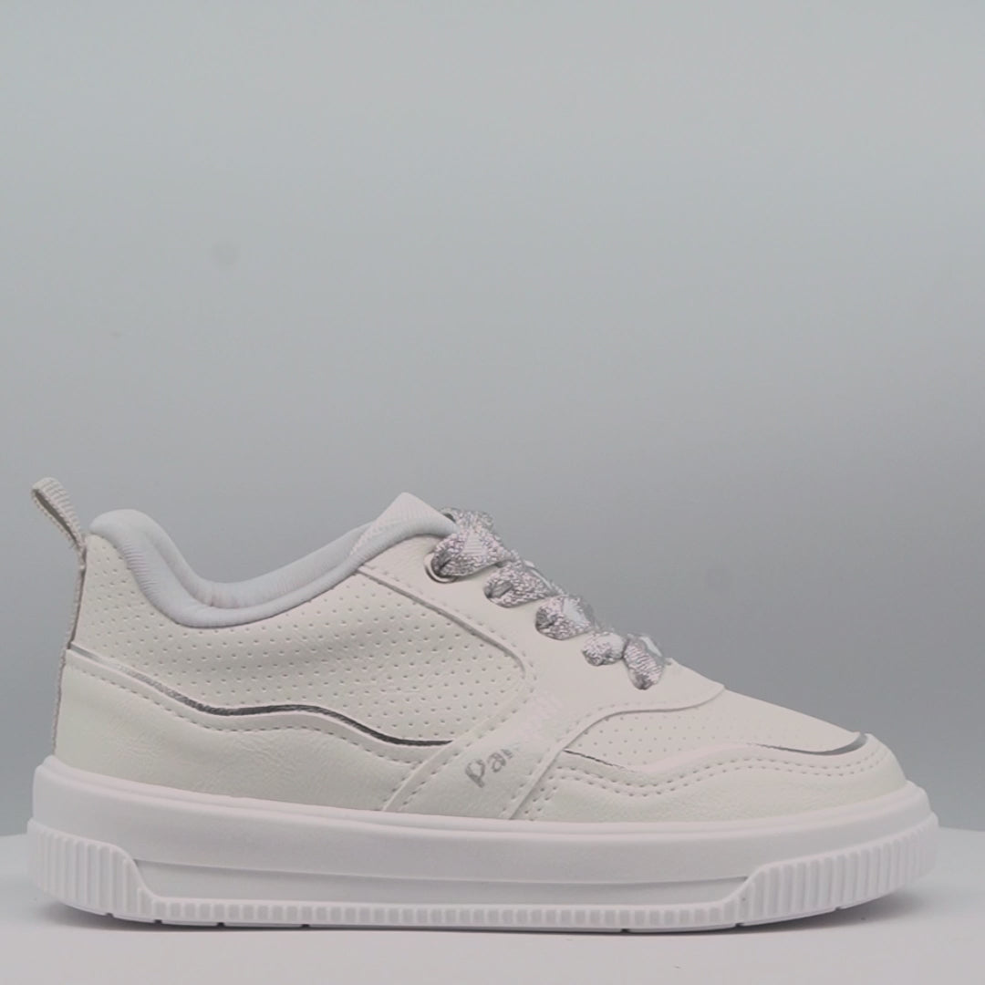 Tênis Infantil Feminino Up Customize Branco Prata