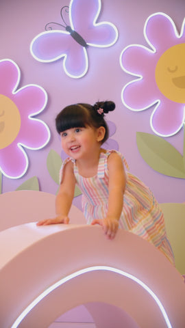 Sandália Infantil Espadrille Pampili Lala Listras Rosa e Azul