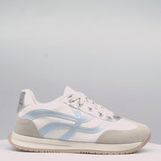 Tênis Infantil Feminino Zeal Recortes Branco e Azul Claro
