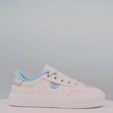 Tênis Infantil Feminino XT 25 Cadarço Colorido Branco