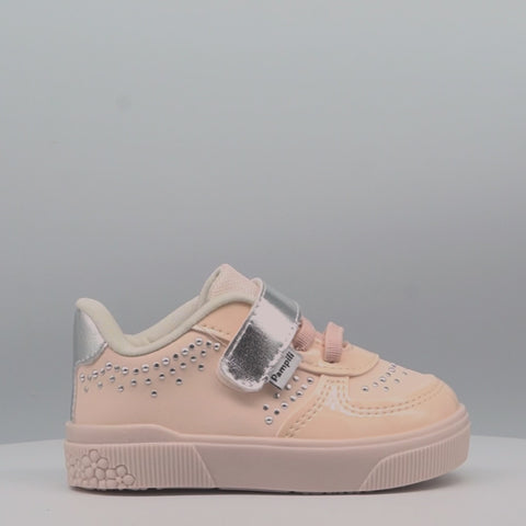 Tênis Infantil Feminino Pampili Yumi com Tachas Nude