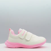 Tênis Infantil Feminino Mini Soft Costura Casual Branco Rosa