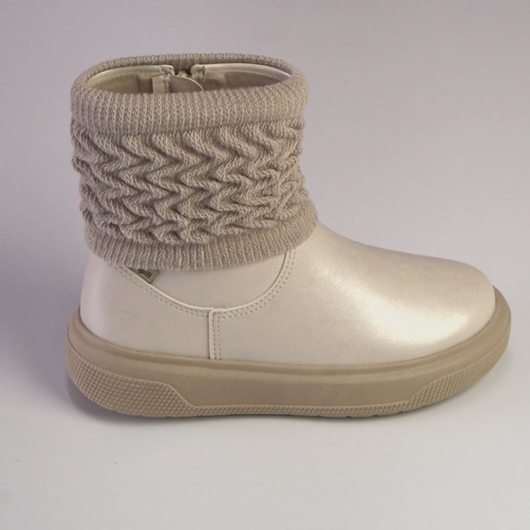 Bota Infantil Pampili XP24 2 em 1 com Polainas Nude