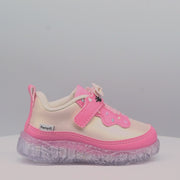 Tênis de Led Infantil Pampili Liz Luz Perolado Nude Rosa