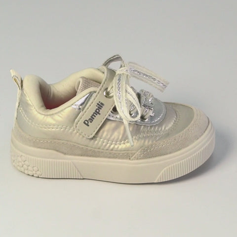 Tênis Infantil Feminino Pampili Yumi Comfy Cintilante Nude