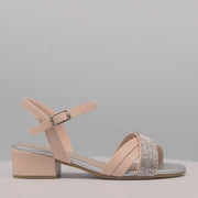 Sandália Infantil Feminina Fancy Salto Tiras Strass Frappe