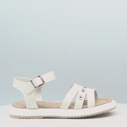 Sandália Infantil Pampili Cora Flatform com Esferas Branca