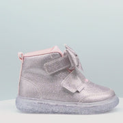 Tênis de Led Cano Médio Pampili Sneaker Luz Glitter Rosê