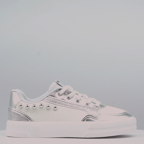 Tênis Infantil Feminino XT 25 Esferas Branco Prata