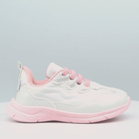 Tênis Infantil Feminino Mini Soft com Brilho Branco