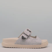 Chinelo Infantil Feminino Olivia Fivela Prata