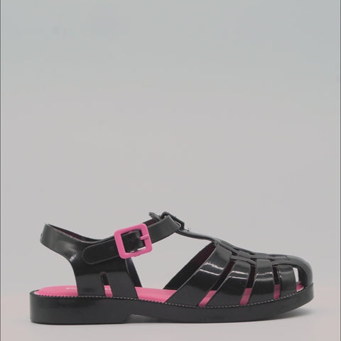 Sandália Infantil Feminina Lyra Glee Preta Pink