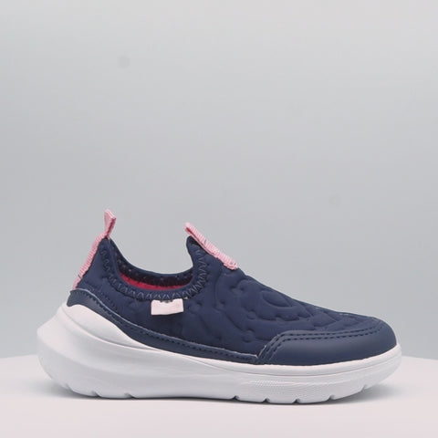 Tênis Infantil Feminino Sky Comfy Corações Marinho e Rosa