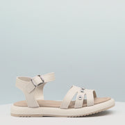 Sandália Infantil Pampili Cora Flatform com Esferas Nude
