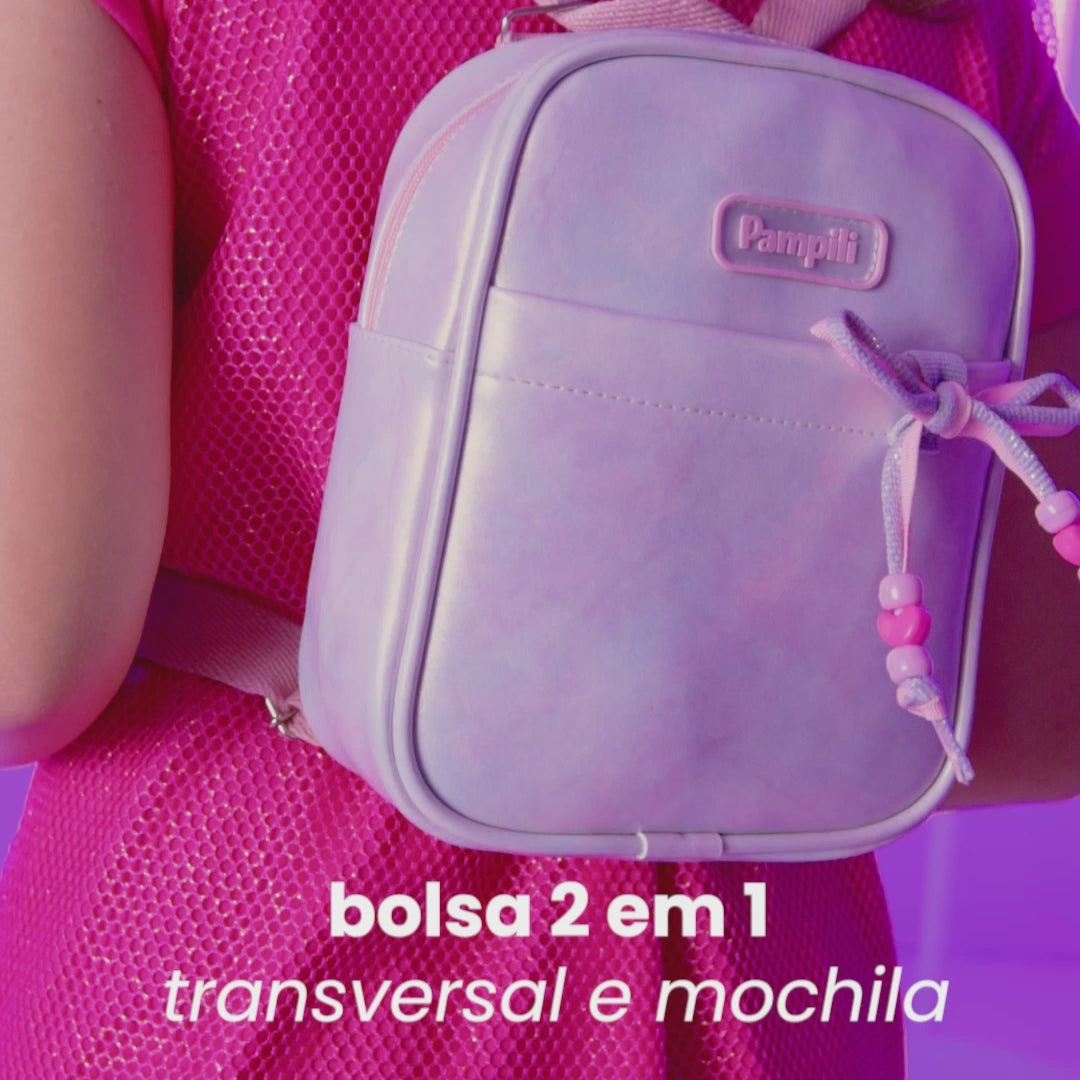 Bolsa Infantil Pampili Customize Cordão com Miçangas Tie Dye