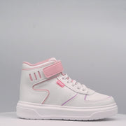 Tênis Infantil Feminino XP24 Cano Alto Branco e Rosa