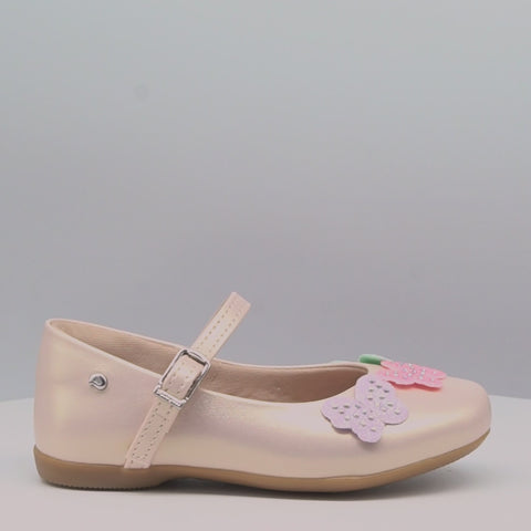 Sapatilha Infantil Pampili Bailarina Borboletas Nude