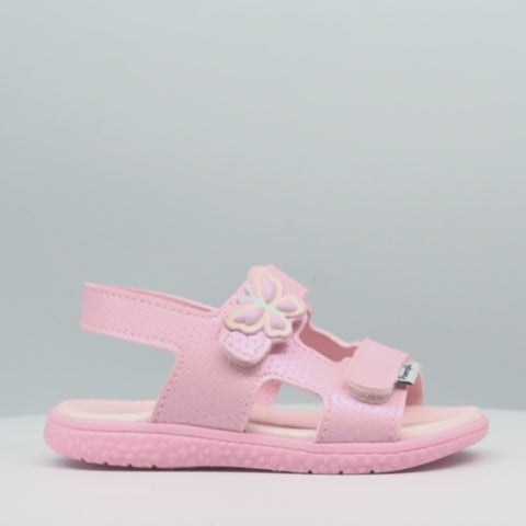 Sandália Papete Infantil Pampili Bia Borboleta Rosa Claro