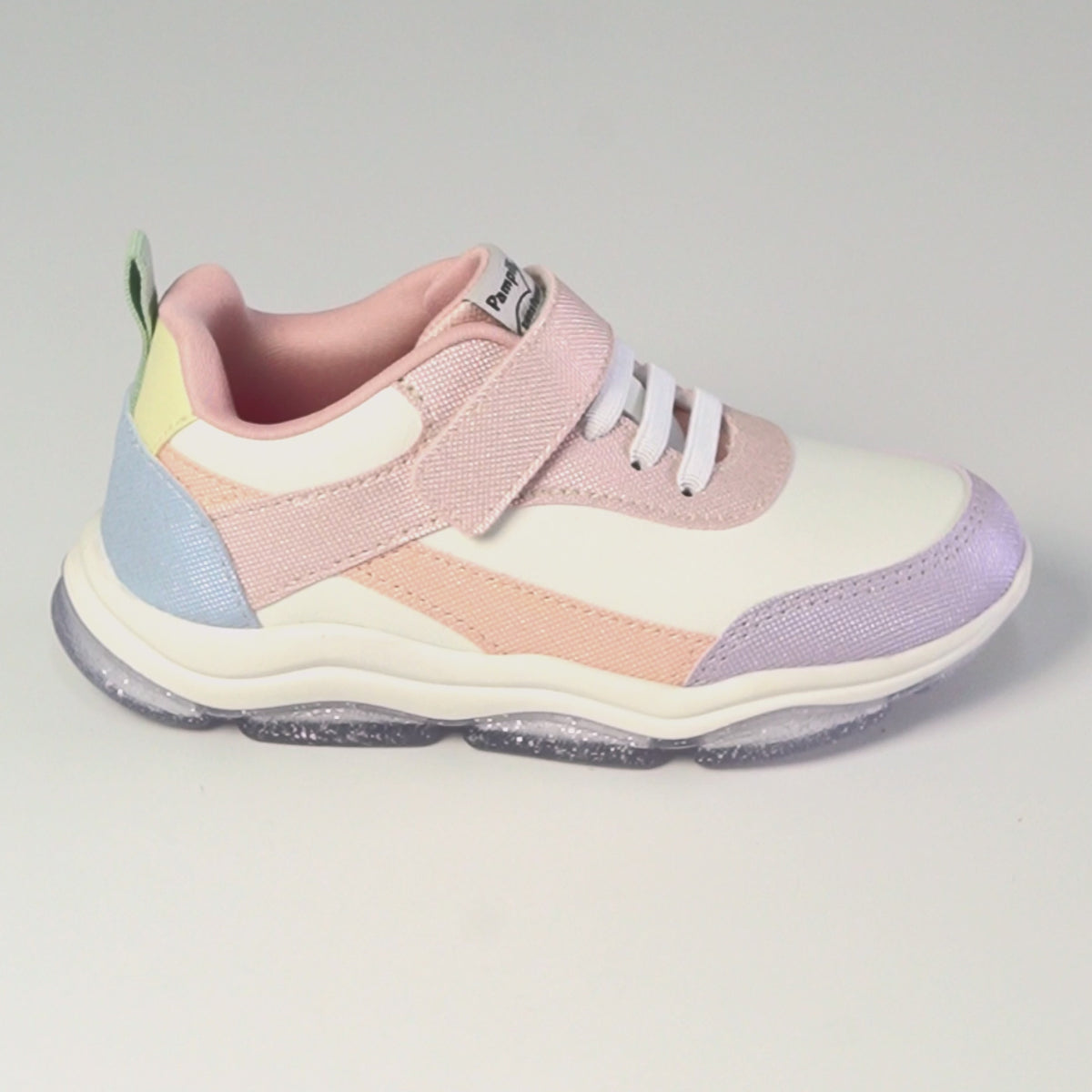 Tênis Infantil Feminino Pampili Zippy Branco Colorido