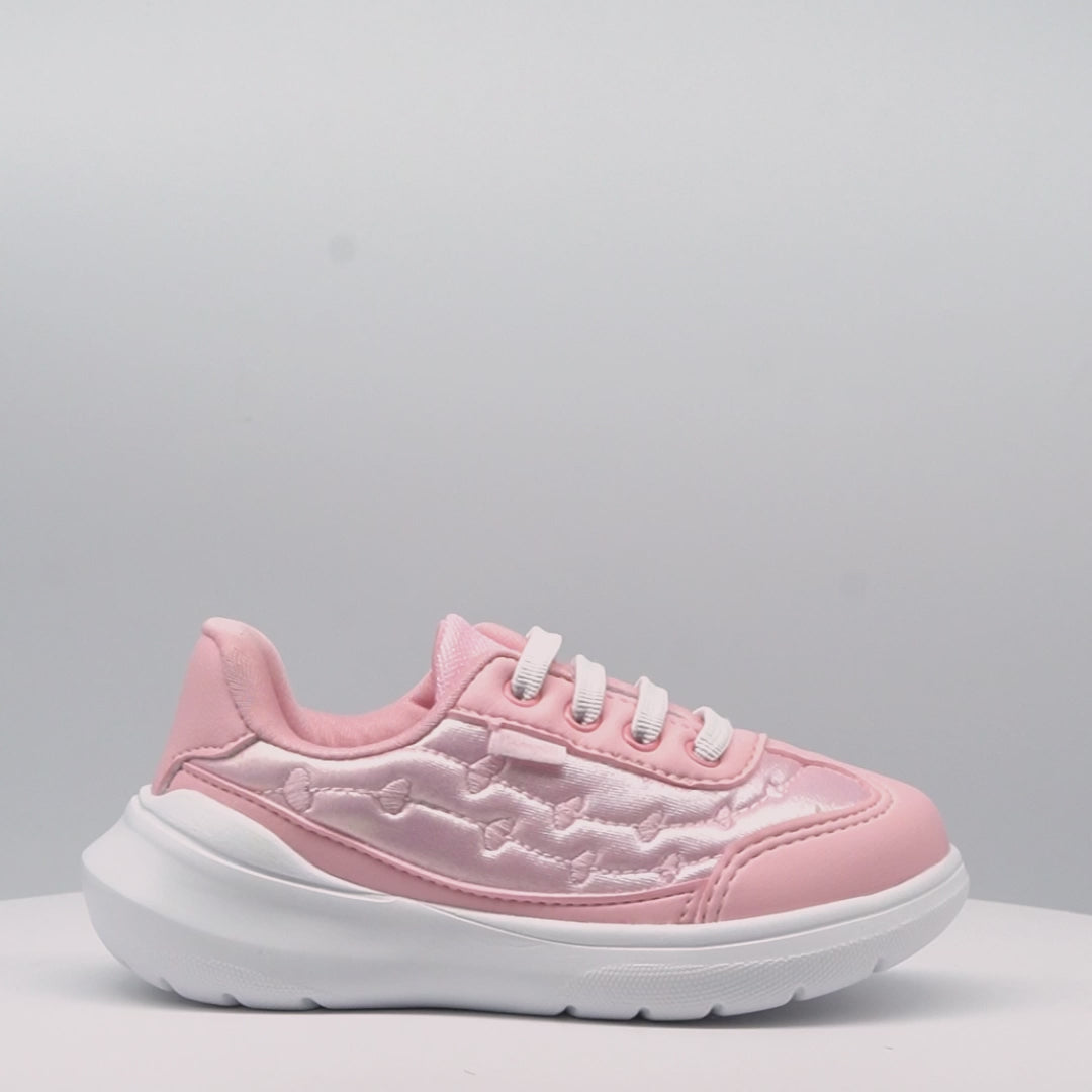 Tênis Infantil Feminino Sky Matelassê Coração Rosa