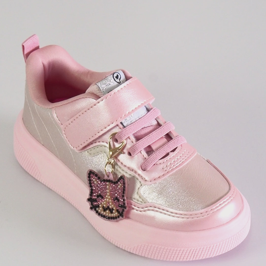 Tênis infantil Pampili Gatinho Rosa