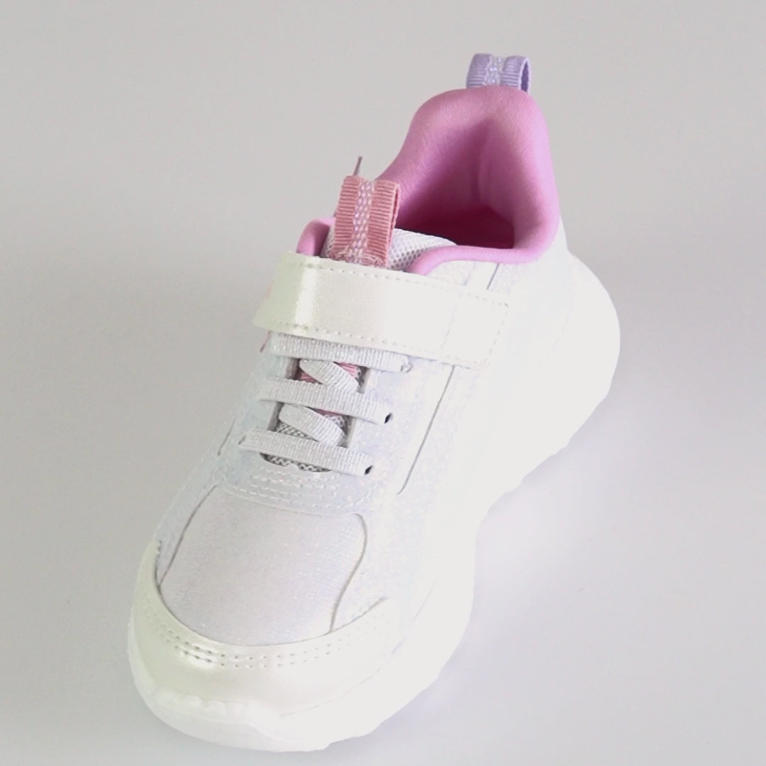 Tênis Infantil Feminino Bubble Asas 3D Colorida Branco