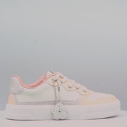 Tênis Infantil Feminino XT 25 com Chaveiro Branco Cream