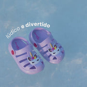 Babuche Infantil Feminina Pink Glee Unicórnio Lilás