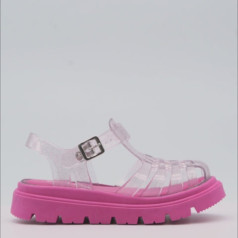 Sandália Infantil Feminina Lyra Glee Glitter Pink