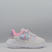 Tênis Infantil Feminino Sky Coração Holográfico Branco