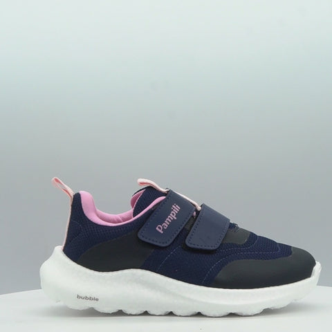 Tênis Infantil Feminino Bubble Escolar Azul Marinho