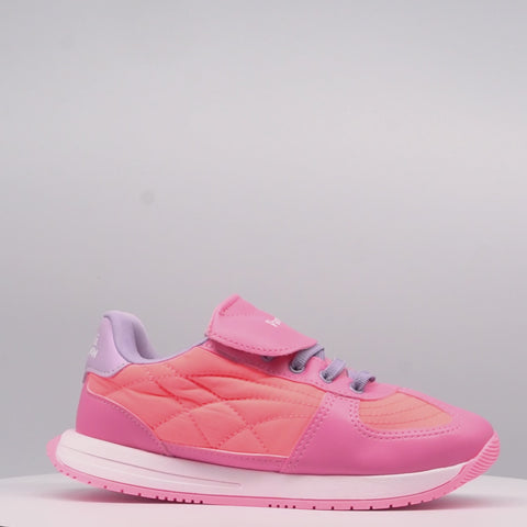 Tênis Infantil Feminino Zeal Língua Dobrável Rosa Fluor