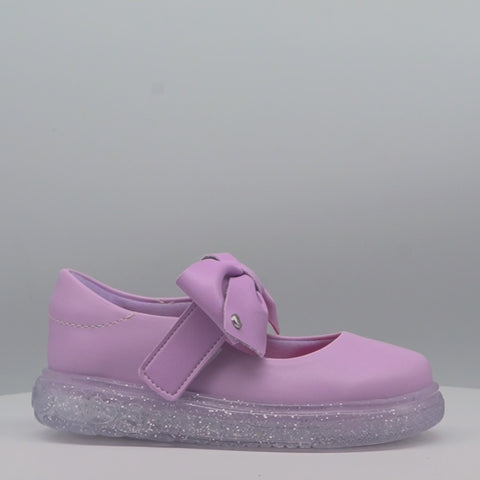 Tênis de Led Pampili Sneaker Luz Mary Jane Laço Lilás