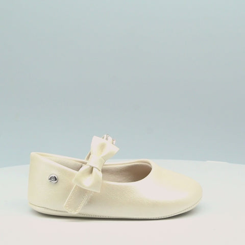 Sapato de Bebê Pampili Nina Momentos Especiais Liso Off White - Ganhe Faixa de Cabelo