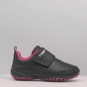 Tênis Escolar Infantil Pampili Honey Preto e Pink - Vem com Estojo!