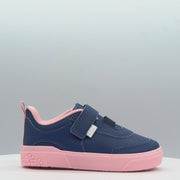 Tênis Infantil Feminino Pampili Yumi Perfuros Azul Marinho Rosa