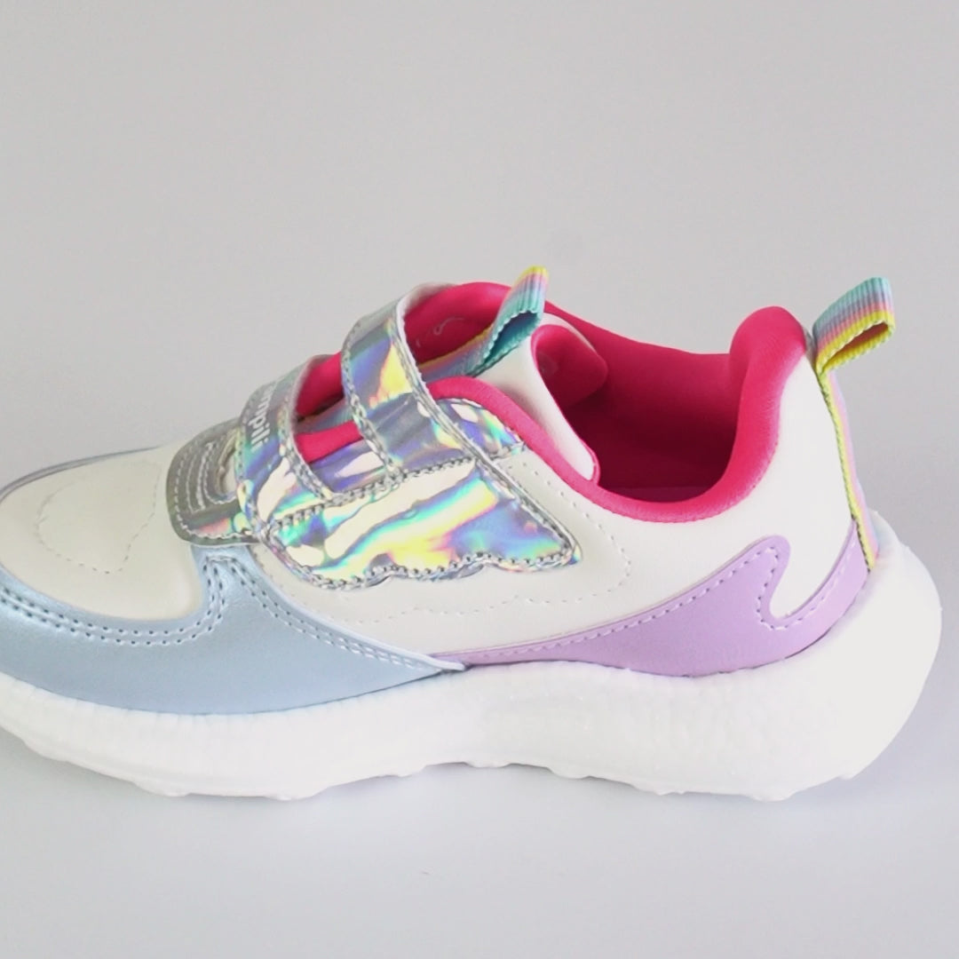 Tênis Infantil Feminino Bubble Holográfico Colorido