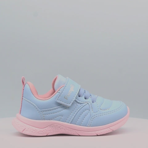 Tênis Infantil Feminino Mini Soft Costura Azul Claro