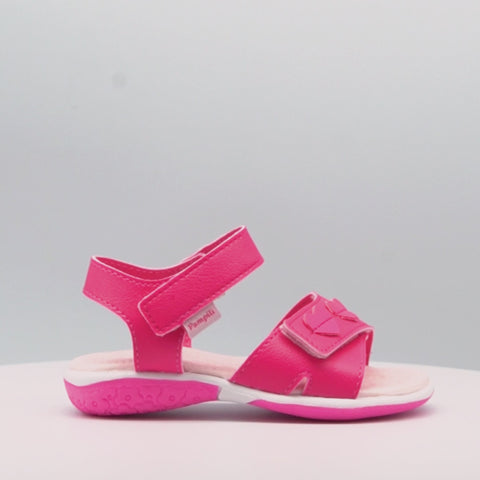 Sandália Infantil Feminina Mavie Corações Pink Maravilha