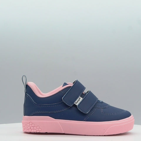 Tênis Infantil Feminino Pampili Yumi Azul Marinho Rosa