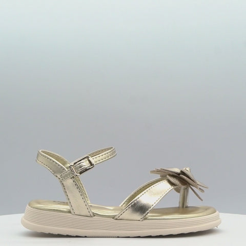 Sandália Infantil Feminina Sand Flower Flor Dourada