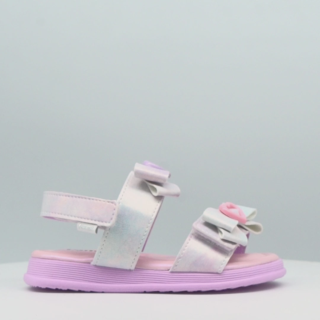 Sandália Infantil Feminina Flower Laços Tie Dye