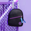 Bolsa Mochila Tweenie Zíper Colorido Preta