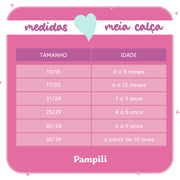 Meia Calça Bebê Pampili Flor Poá Cinza